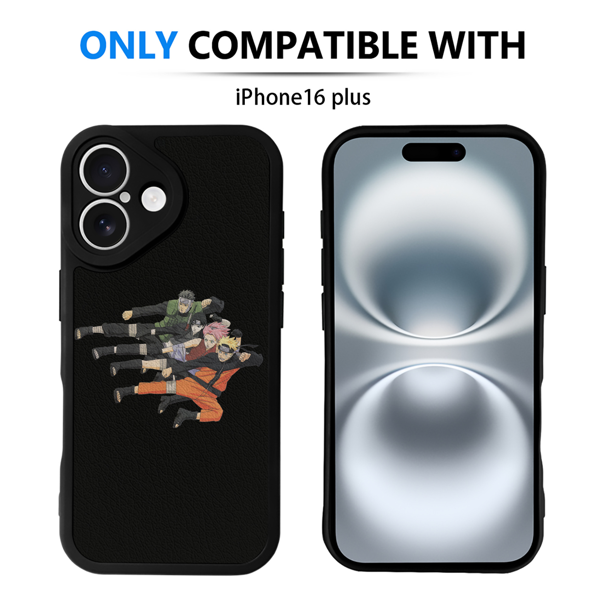 （画像用） NARUTO -ナルト- うずまき ナルト Uzumaki Naruto 【iPhone 16シリーズ対応】シリコンスマホケース（レザー調） 材質：シリコン